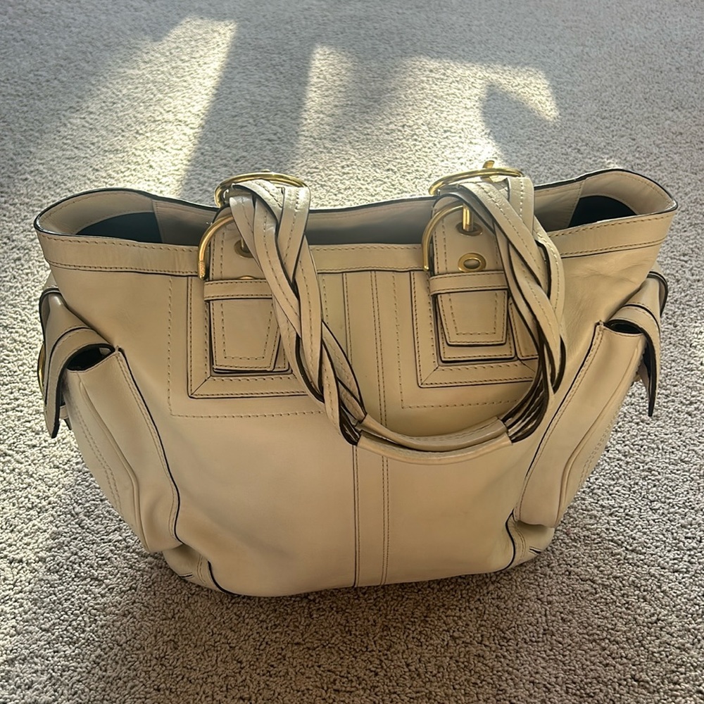 White Coach Tote Handbag